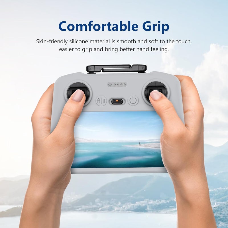 Reflex Camera Silicone Cover for DJI RC 2 Remote Control - Shockproof Protective Case for DJI Mavic Air 3, Lightweight & Durable. (Grey) - Image 5